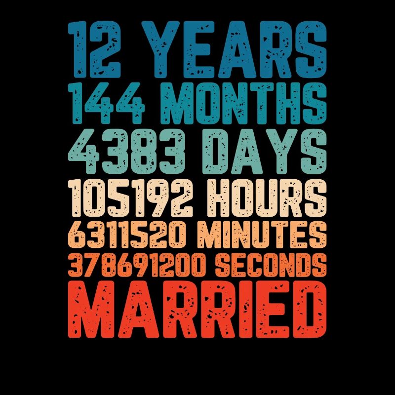 12 ans marié Mariage Mariage Dire Cadeau