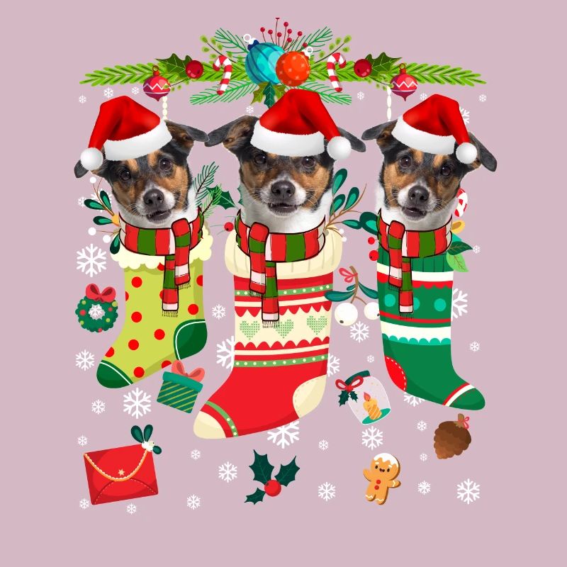 Pull de Noël moche Jack Russell Terrier Chien