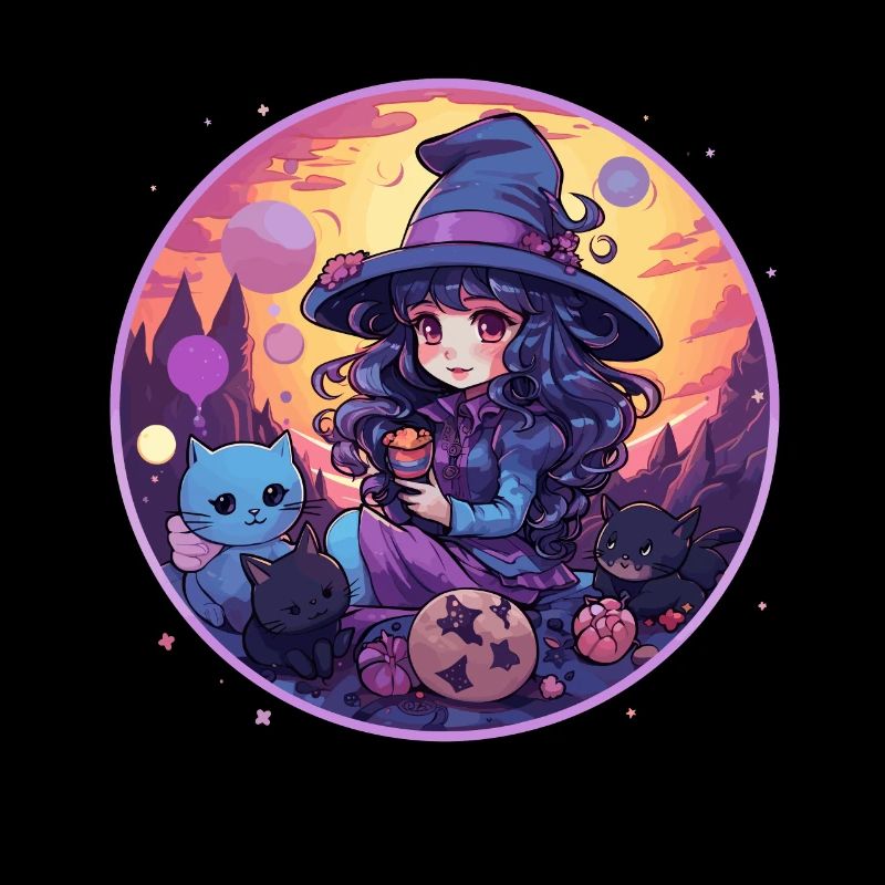 Kawaii Chibi Witch Halloween Disguise Anime
