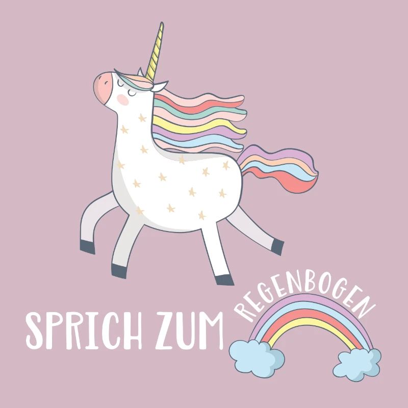 Sprich Regenbogen Einhorn Comic Unicorn Cool Shirt