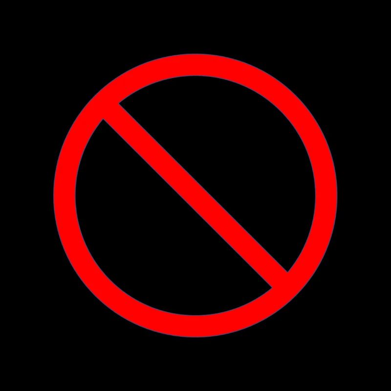 Panneau d'interdiction interdit