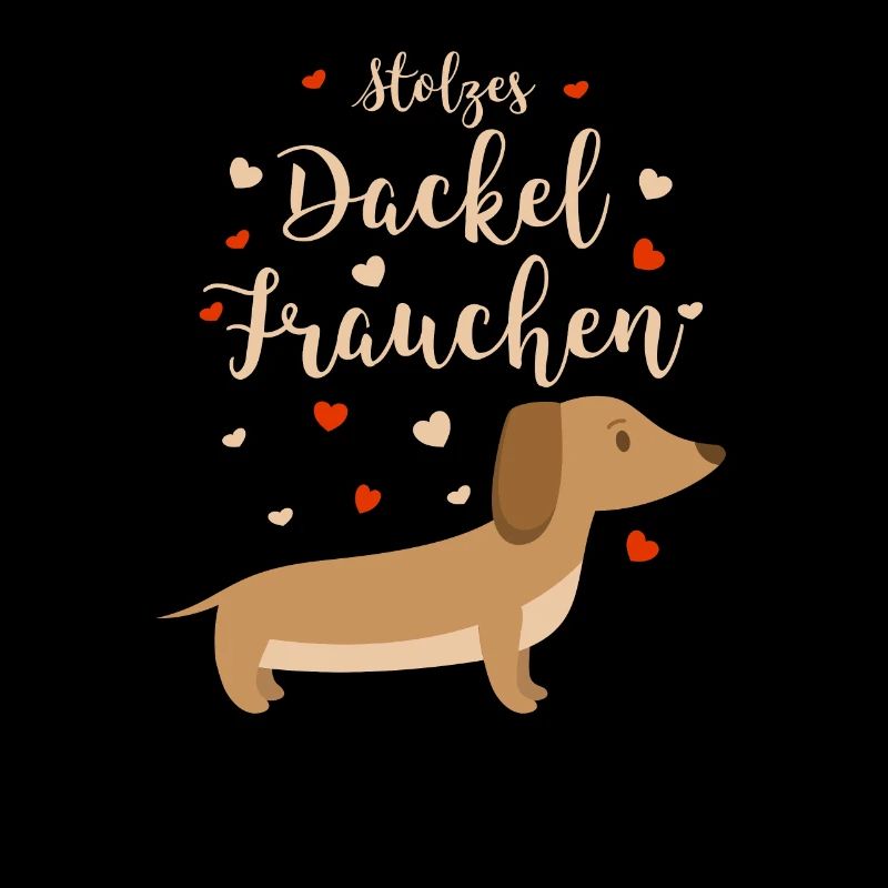 Fier teckel maîtresse chien cadeau