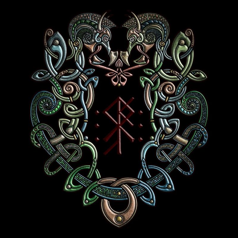 Wikinger Ornament Schlangen