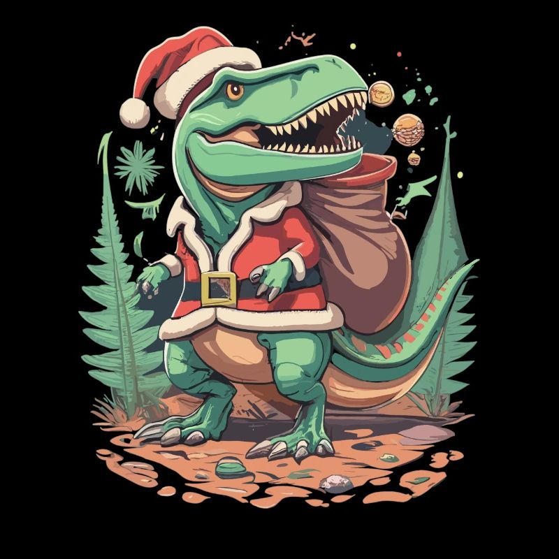 Dinosaurier Trex Weihnachten