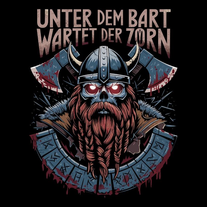 Evil Old Man Viking Under The Beard Wrath