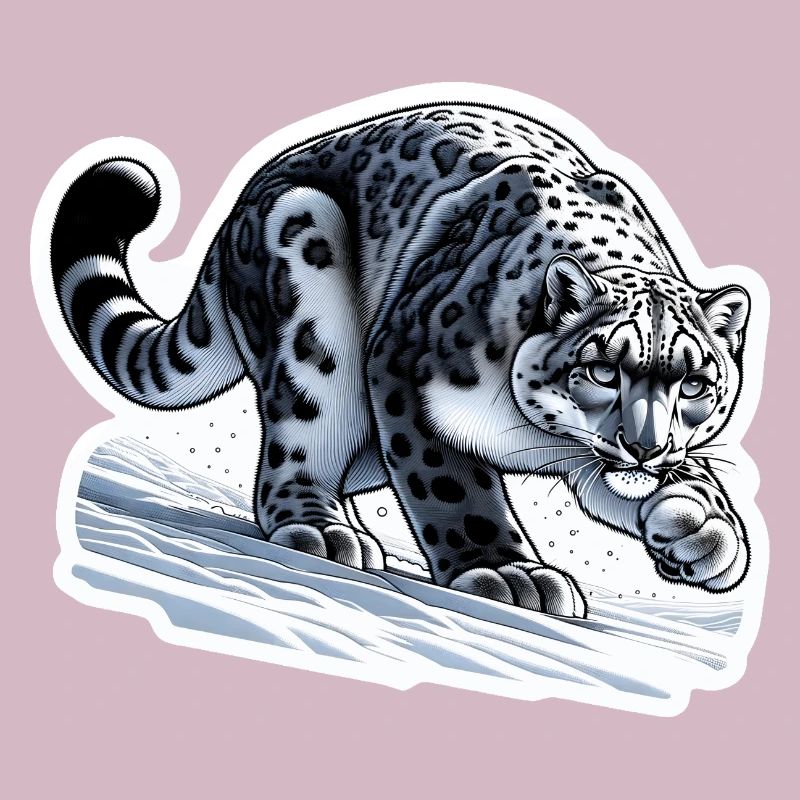 Léopard des neiges Léopard blanc Léopard