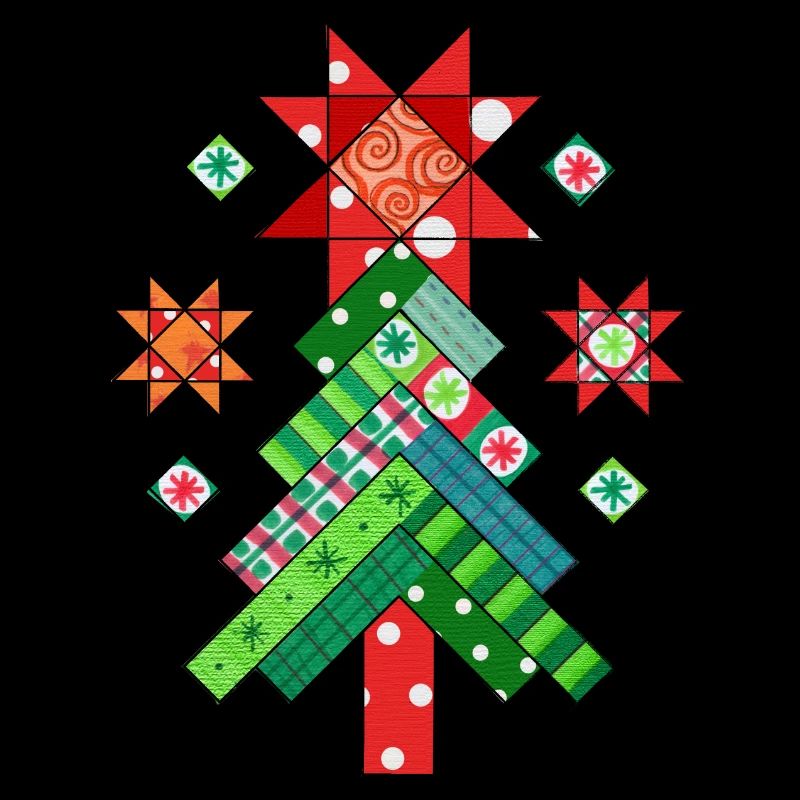 Weihnachtsbaum Quilt Patchwork Ugly Christmas