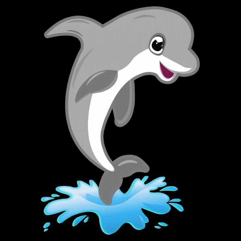 Springender süßer Delfin