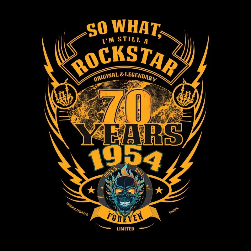 70e anniversaire 1954 Rock and Roll Forever cadeau