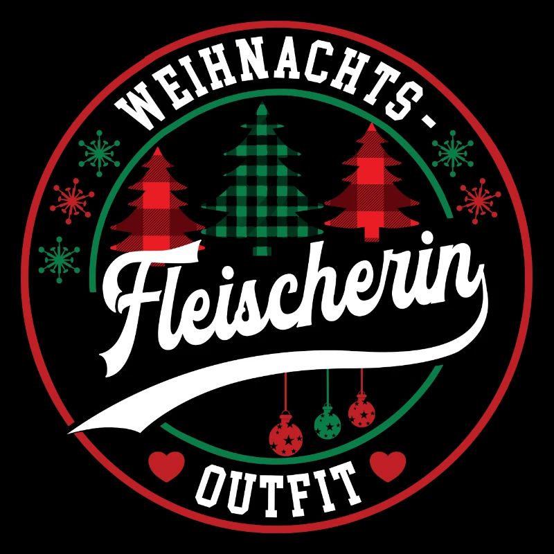 Fleischerin Weihnachten Fleischerei XMAS Outfit