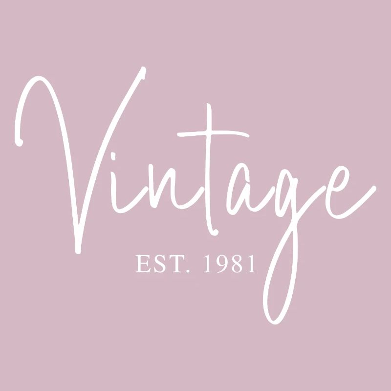 Vintage Est. 1981 Jahrgangsdesign Script Geschenk