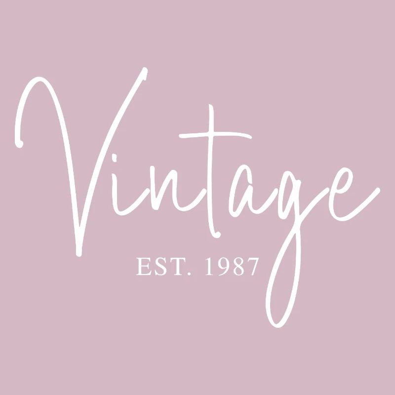 Vintage Est. 1987 Jahrgangsdesign Script Geschenk