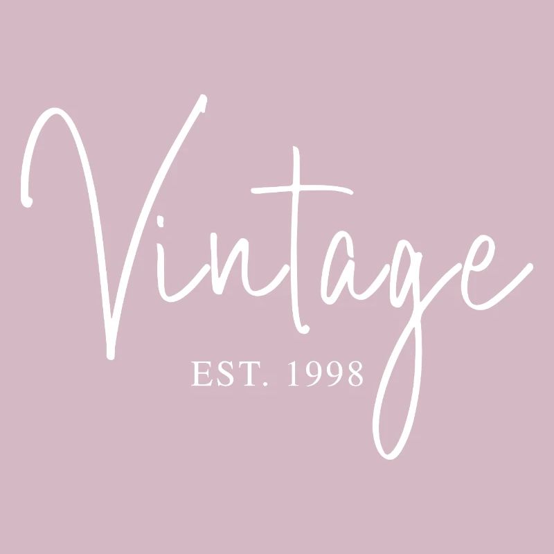 Vintage Est. 1998 Vintage Design Script Gift
