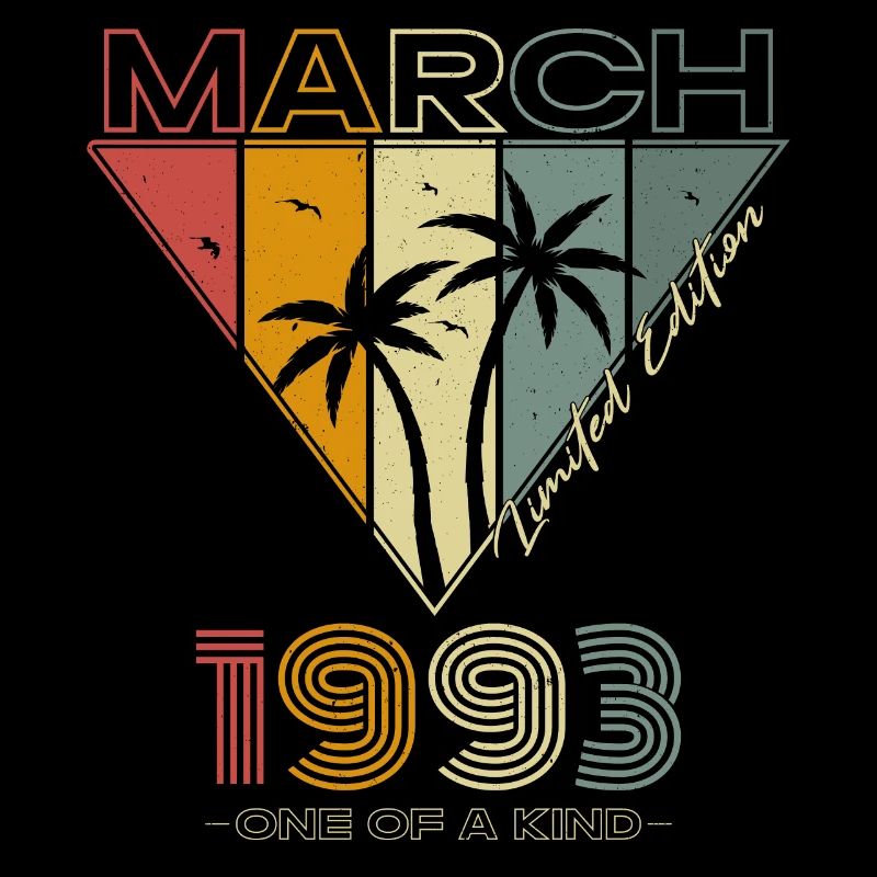 Mars 1993 Vintage Retro Anniversaire