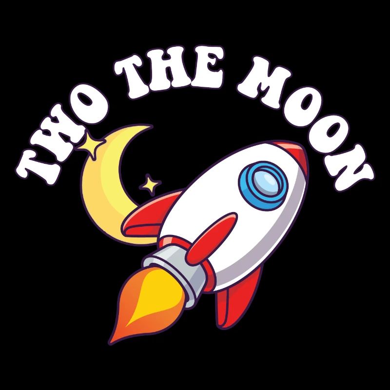 Astronaut Two The Moon Outer Space 2nd Birthday