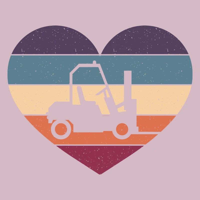 Retro Forklifter Forklift Driver Forklift Operator