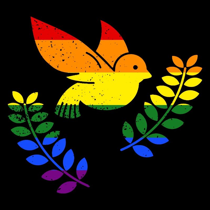 Peace Dove Ukraine Drapeau arc-en-ciel
