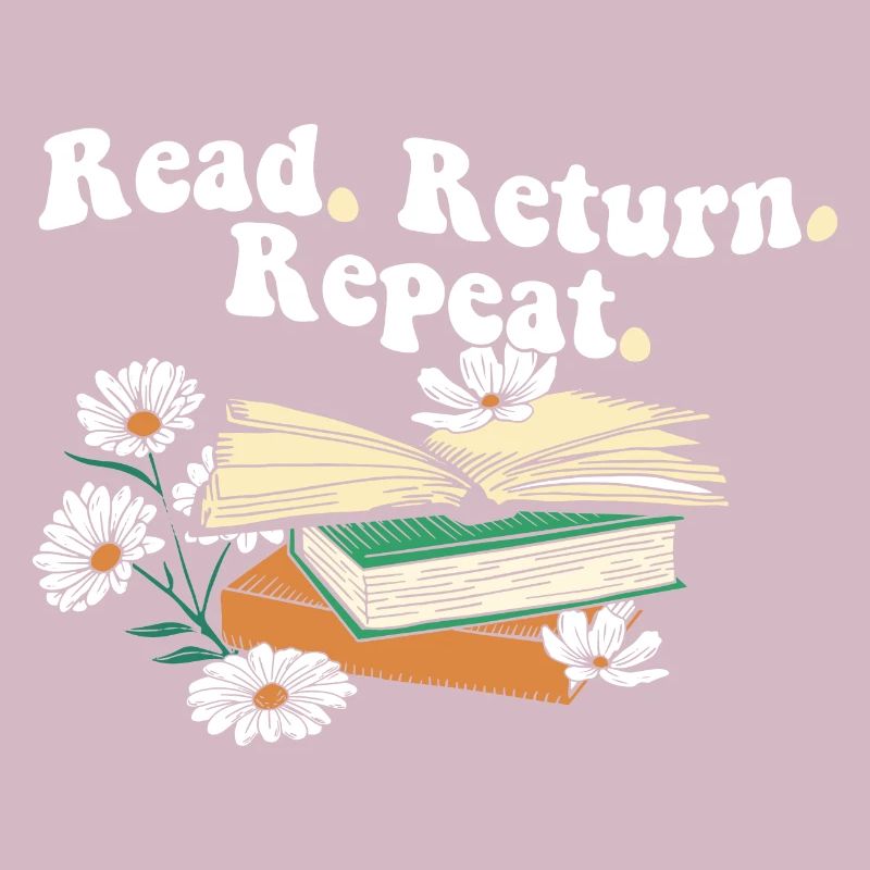 Librarian Read Return Repeat Library Worker Book