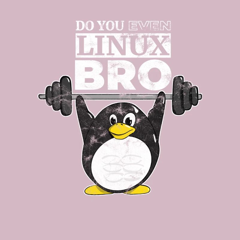 Do You Even Linux Bro Linux Pinguin hebt Gewichte