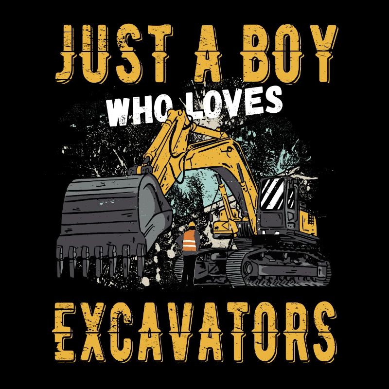 Nur ein Junge der Bagger Liebt