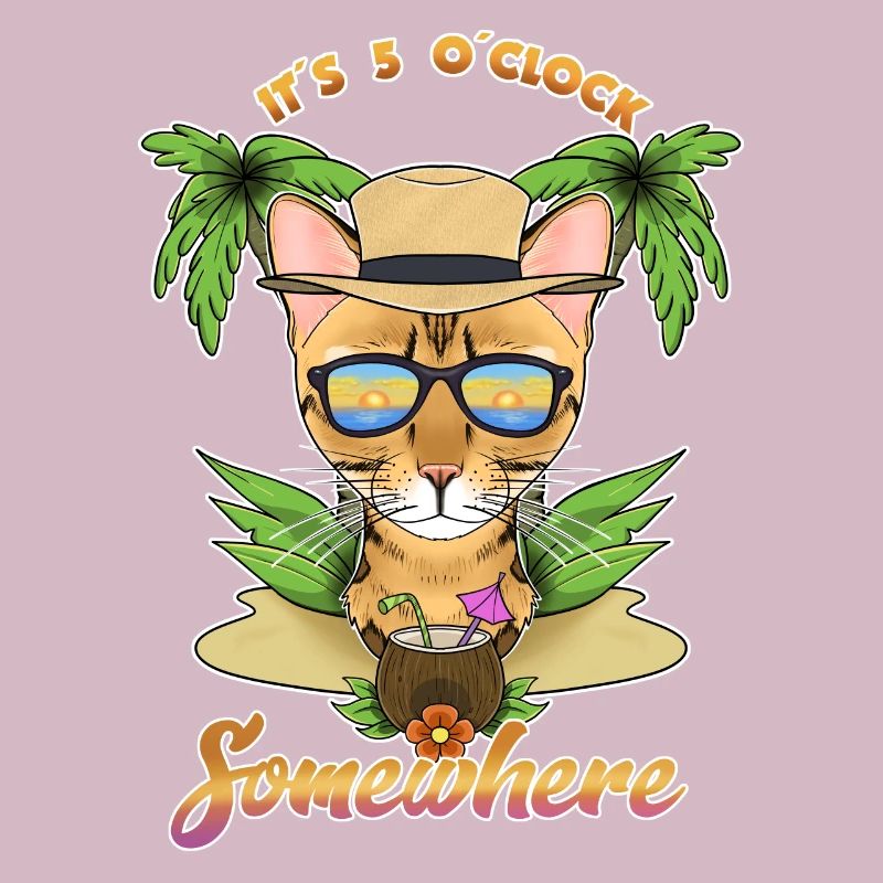 Il est 5 oclock quelque part en train de boire bengal chat