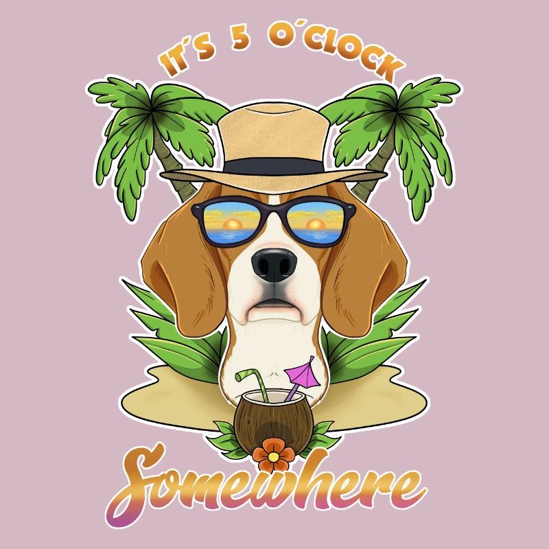 It Is 5 OClock Somewhere Drinking Beagle