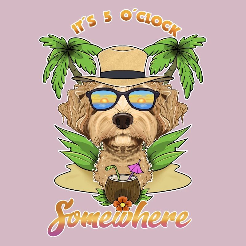 It Is 5 OClock Somewhere Drinking Labaradoodle