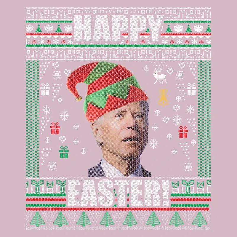 Lustiger Biden Hässlicher Weihnachtspullover Frohe Ostern
