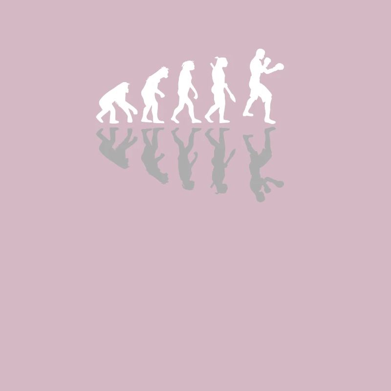 Human Evolution Boxer Boxing Lover Kickboxing