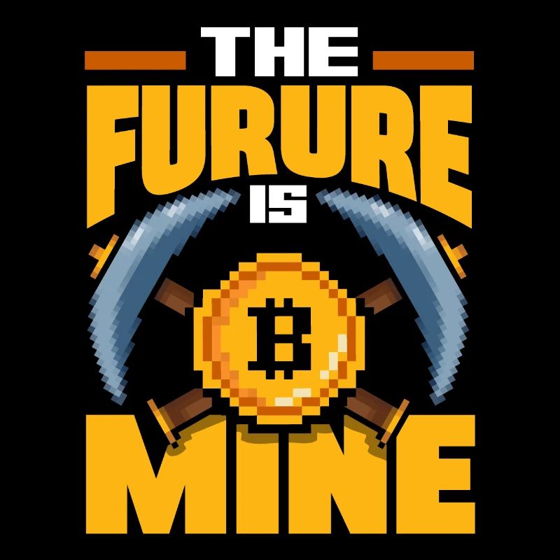 The Future Is Mine Retro Pixel Cryptocurrency