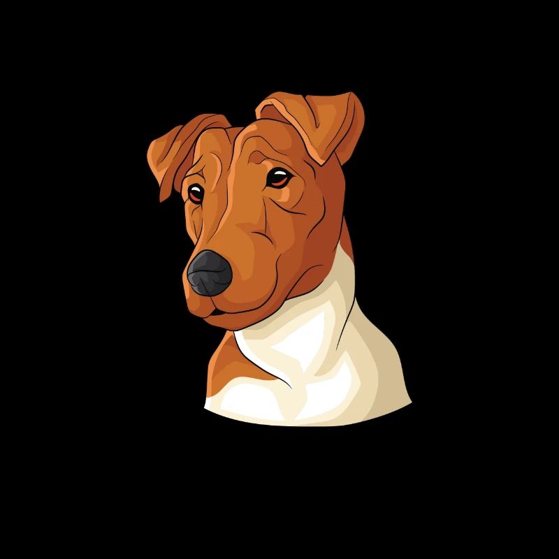 Glatthaar Foxterrier Hund