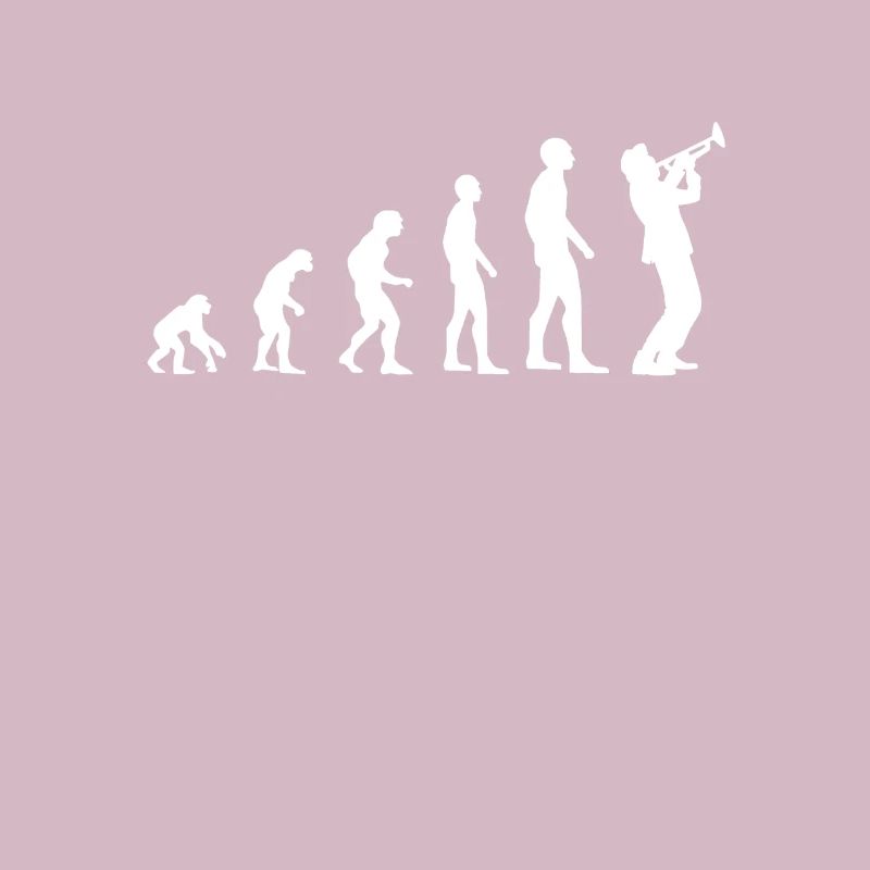 Evolution Trompete Mann Humor Trompeter