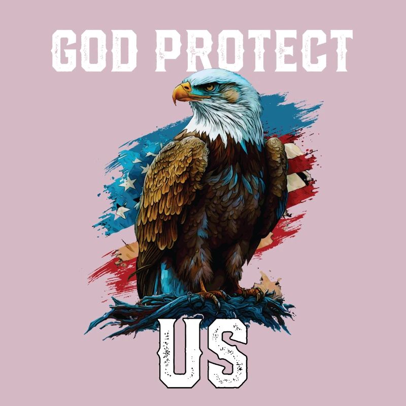 God Protect US American Bald Eagle Christian 4th