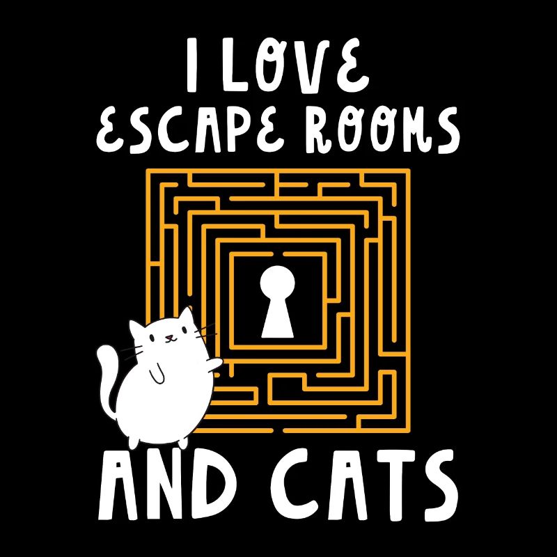 Mignon J’aime les salles d’évasion et les chats Puzzle Game Myst