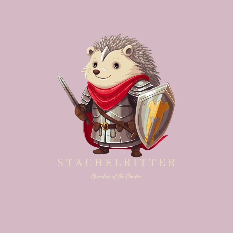Stachelritter Comic Igel Ritter Gartenwächter