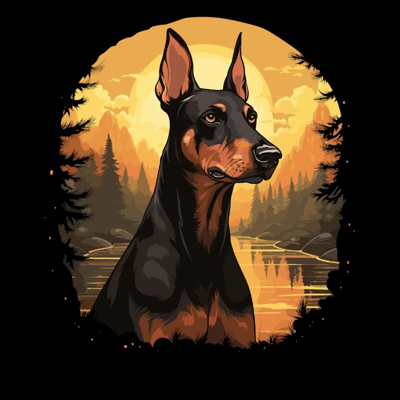 Hund Dobermann