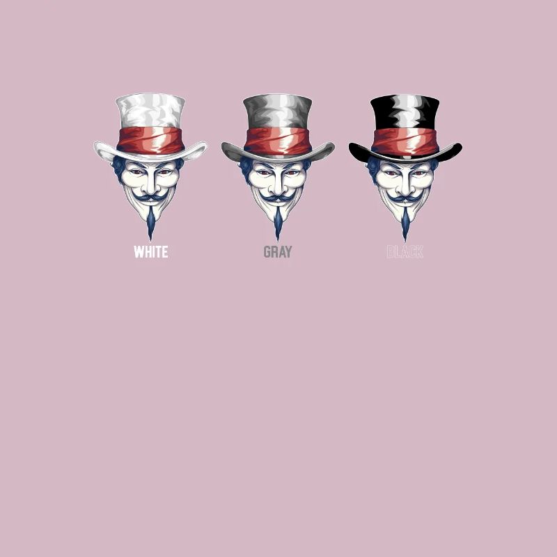 V Mask Trilogy: White, Gray, Black - Which Hat Are