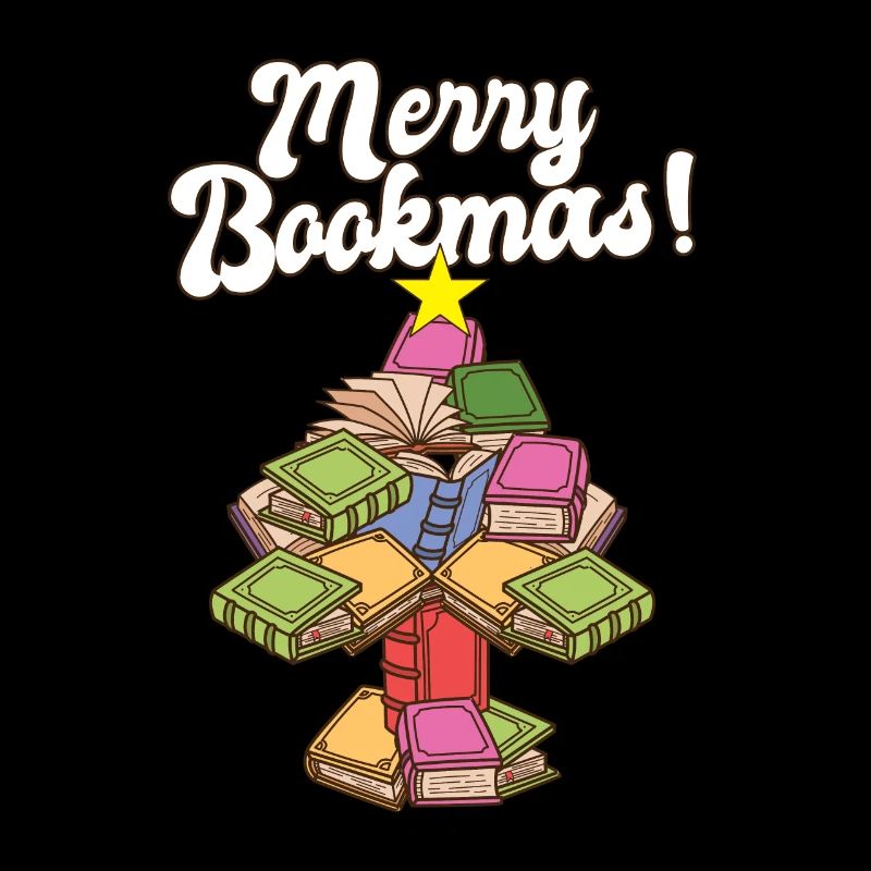 Merry Bookmas Bookworm Christmas Tree Book Lover