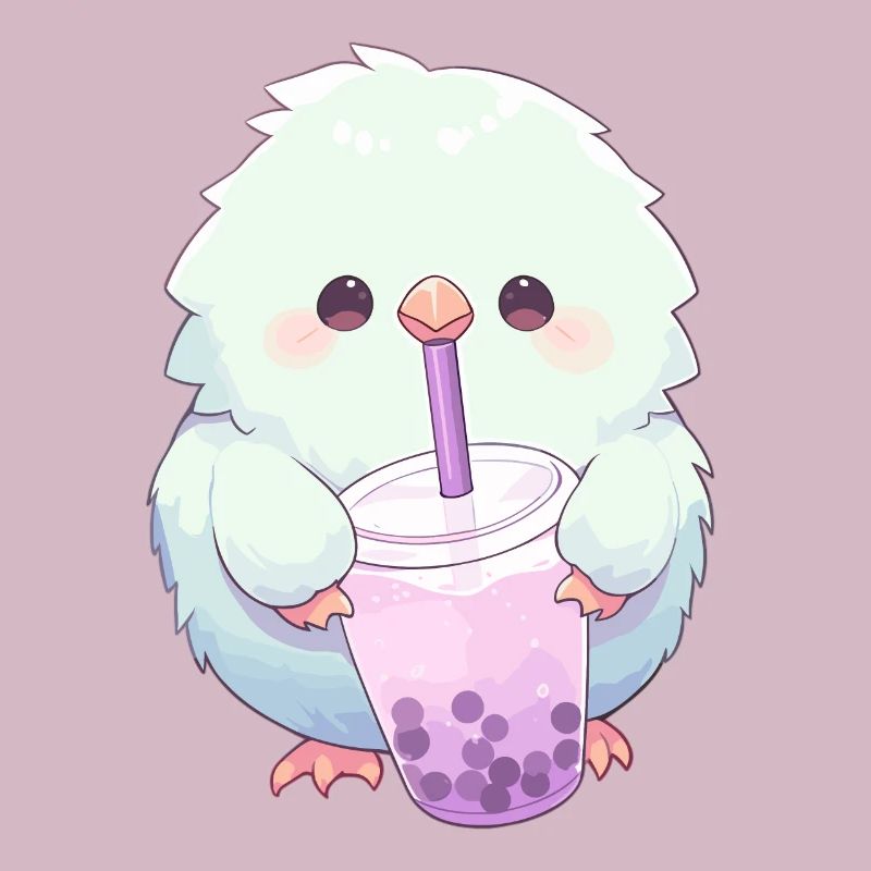 Inséparable kawaii boit Boba Bubble Tea Chibi