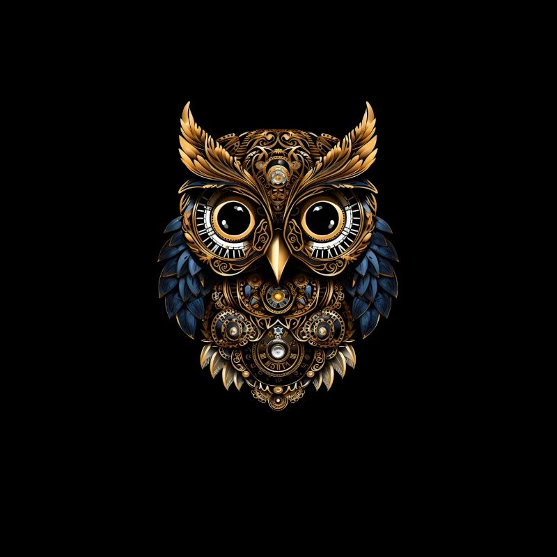 Steampunk-Eulen-Illustration