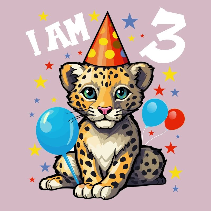 Ich bin 3 Jahre alt Leoparde Leopard 3. Geburtstag