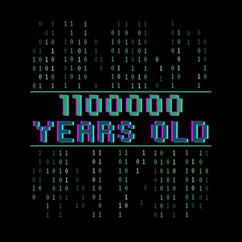 96. Geburtstag 96 Jahre alt Binärcode Informatik