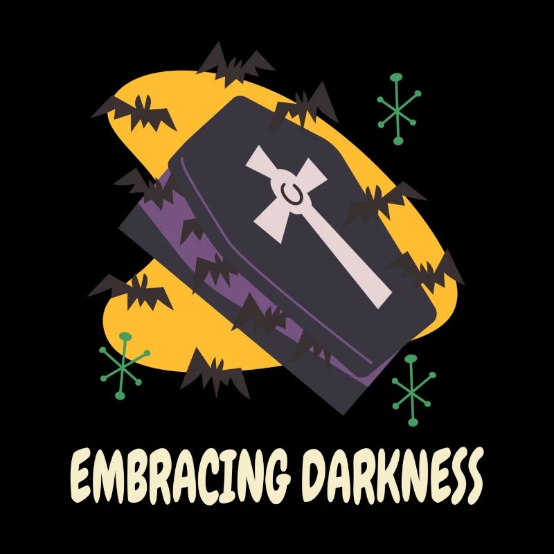 Death Coffin Goth Casket Spooky Halloween Vampires