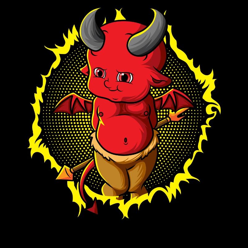 The little baby devil with trident