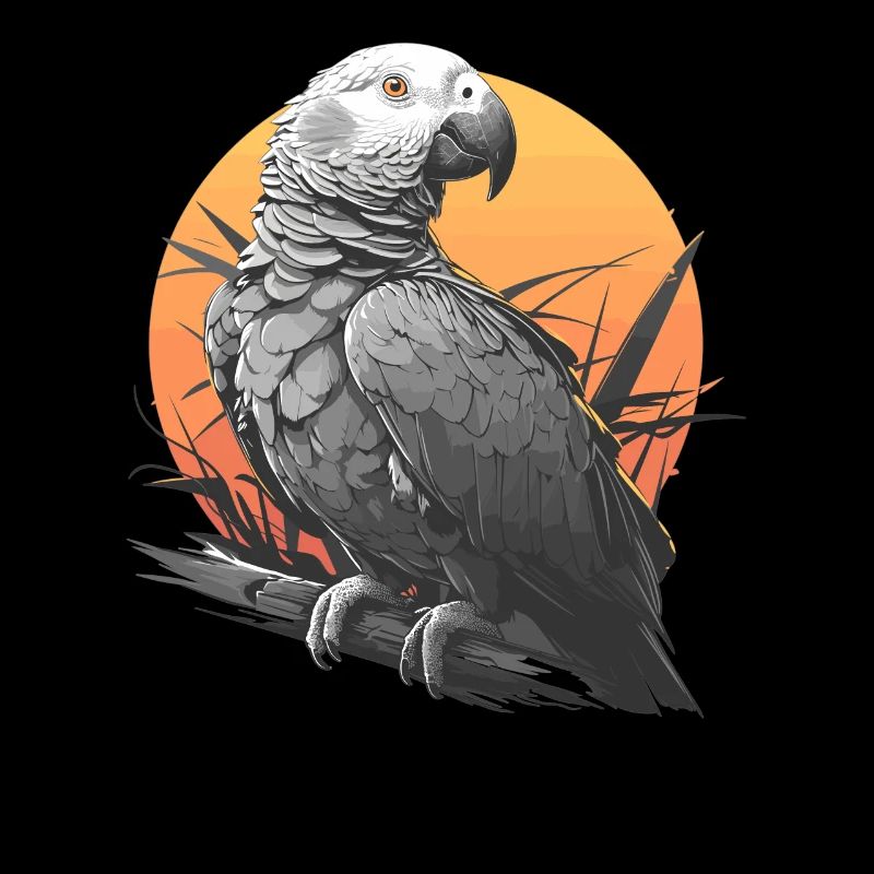 African grey parrots