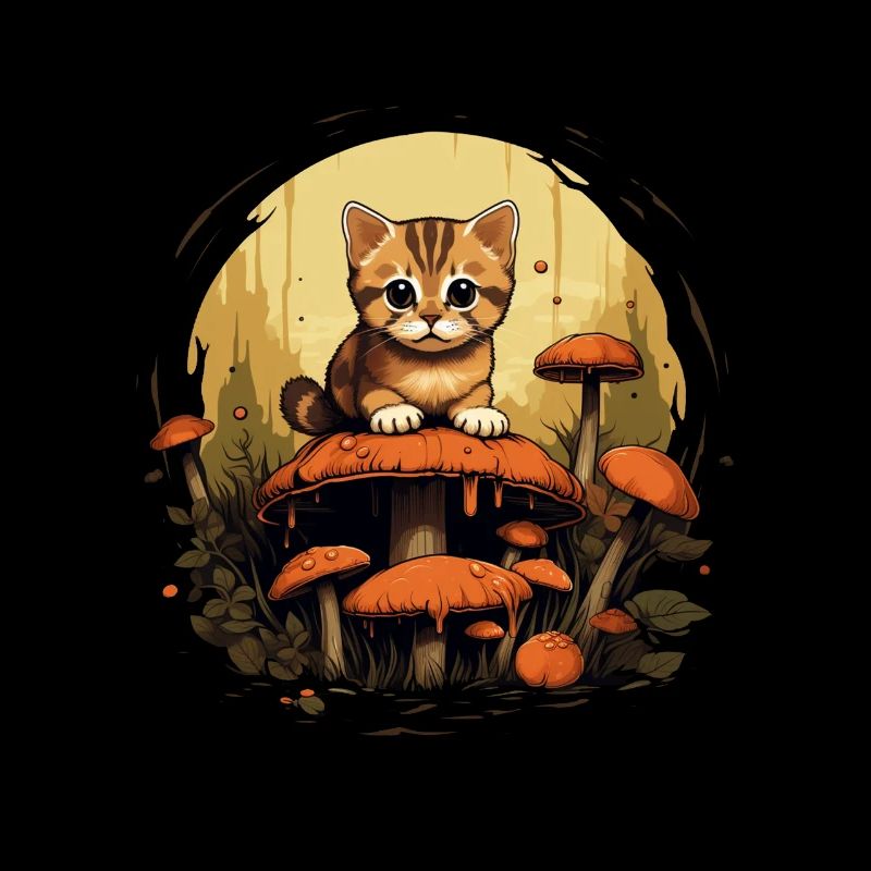 Cottagecore Cats Design - Chat mignon avec Pi