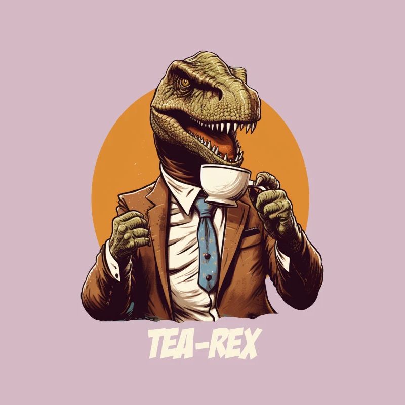 Tea-Rex - Funny Dinosaur Tea Design