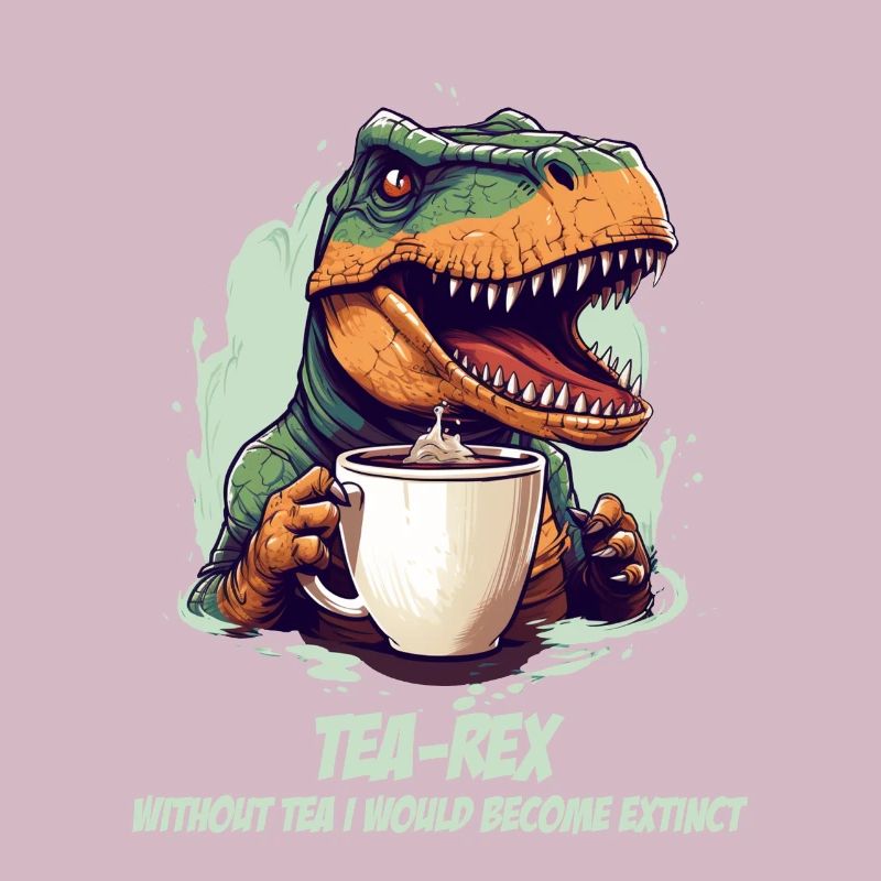 Tea-Rex - Funny Dinosaur Tea Design