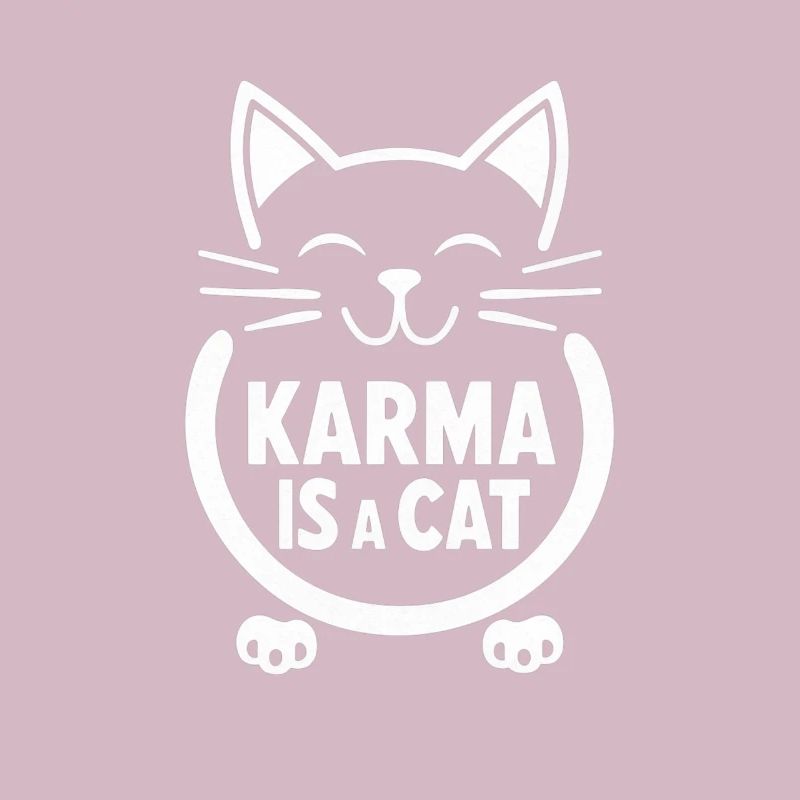 Karma est un chat Drôle de chat Dicton de chats
