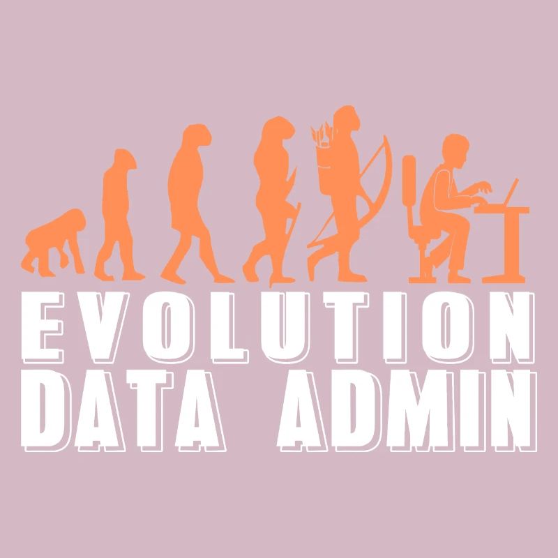Évolution rétro drôle d’un t-shirt DATA Admin
